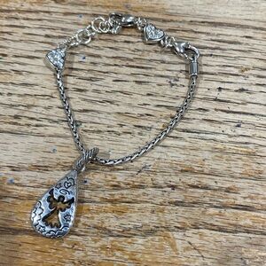 Brighton Heart Slide Bracelet with Angel Charm in Silver